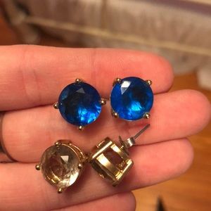 C Wonder Earring Set - Blue and White